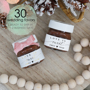 30 Mini Nutella Wedding Favors